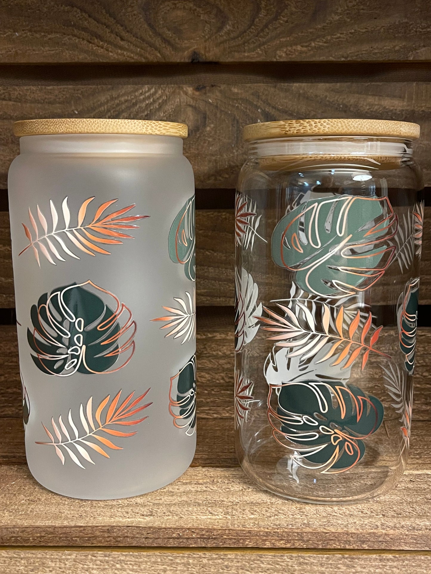 16oz monstera leaves (peach)
