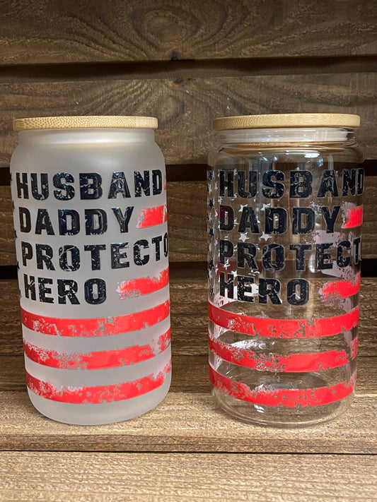 16oz husband daddy protector hero