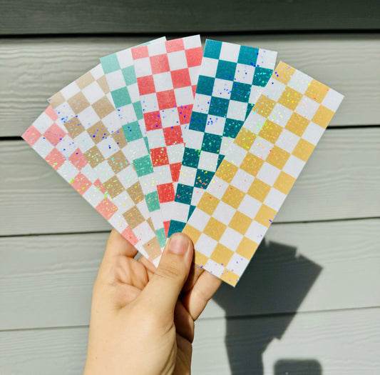 bookmarks- checkered