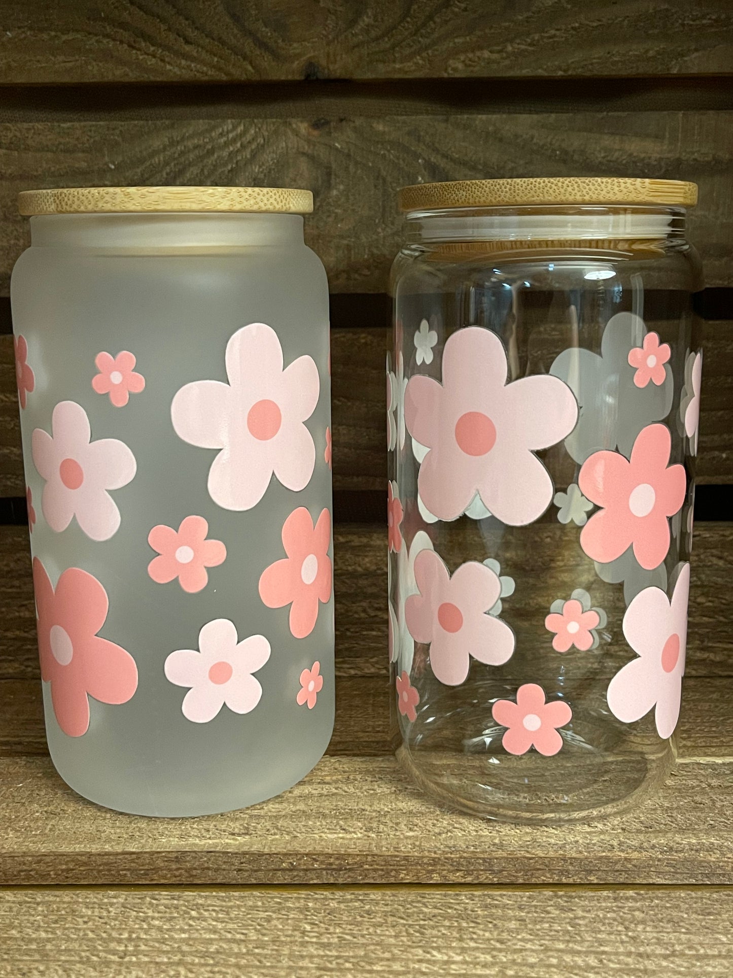 16oz pink florals