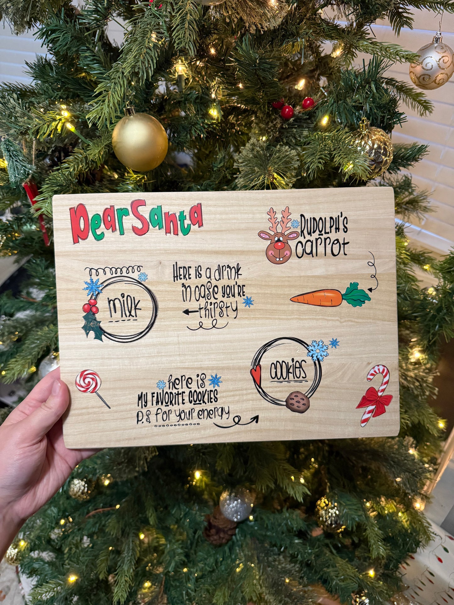 Christmas treats for Santa board