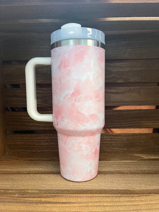40oz pink tie-dye