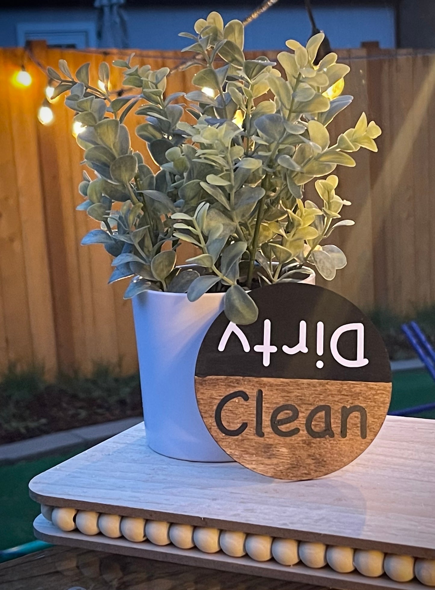 Dirty/ Clean Dishwasher wood magnet