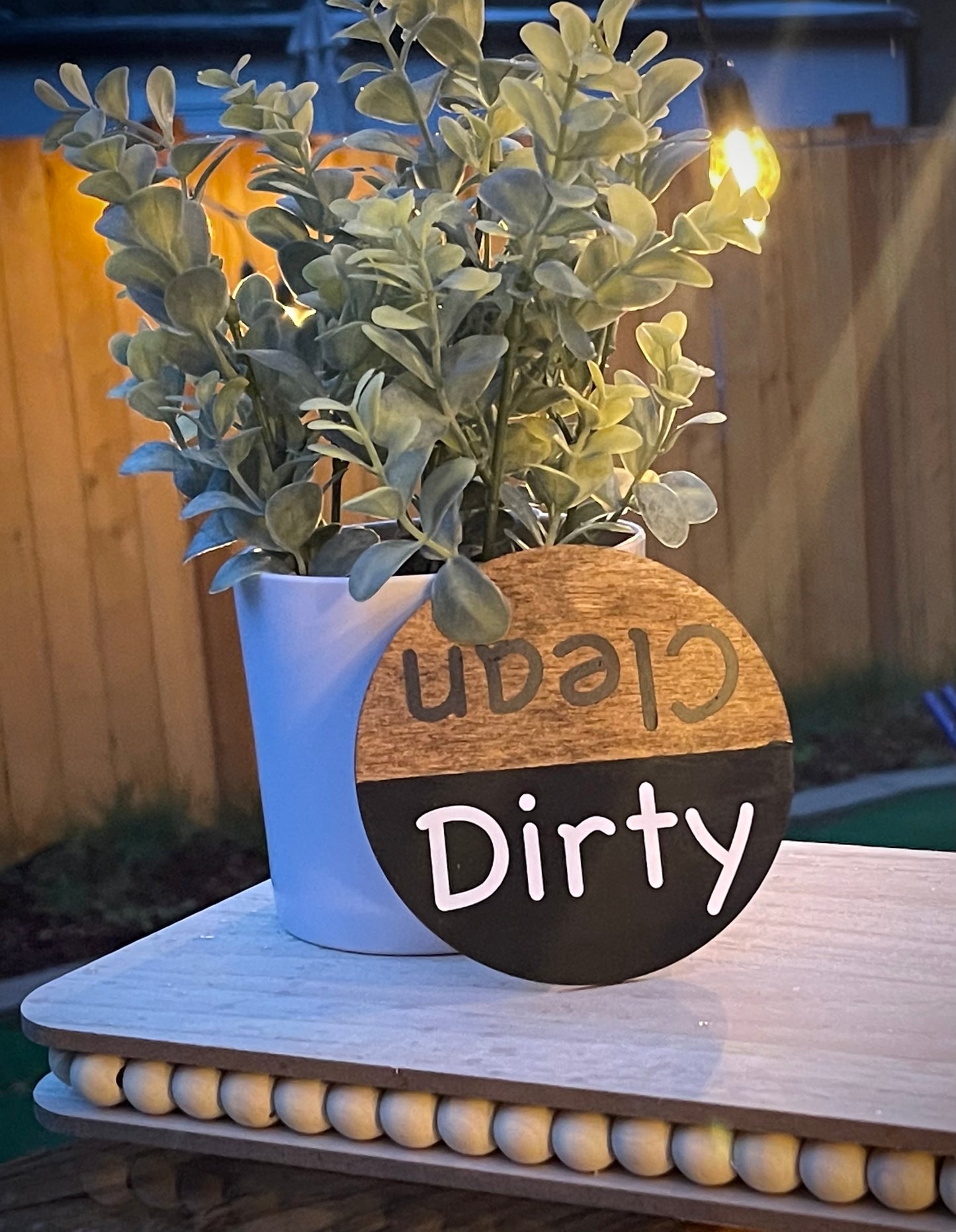 Dirty/ Clean Dishwasher wood magnet